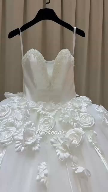 Sweetheart gown with 3D roses